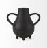 Cyrus Spherical Decorative Vase (Black Two handled)