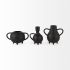 Cyrus Spherical Decorative Vase (Black Two handled)