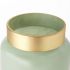 Minty Vase (Short - Green Glass with Matte Gold Metal Neck Cuff)