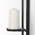 Evianna Wall Candle Holder (Mirrored with Black Metal Frame)
