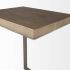 Faye End Table (Medium Brown Wood with Antique Nickel Finished Metal Base)