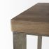 Faye End Table (Set of 2 - Medium Brown Wood with Metal Base)