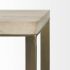 Faye End Table (Set of 2 - Light Brown Wood with Gold Metal Base)