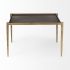Lydia Coffee Table (Dark Brown Iron Top with Antique Gold Iron Base)