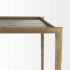Lydia Coffee Table (Dark Brown Iron Top with Antique Gold Iron Base)