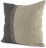 Isolde Decorative Pillow (20x20 - Beige & Black Fabric Color Blocked Cover)