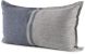 Aubrielle Decorative Pillow (14x26 - Grey & Blue Fabric Color Blocked Cover)