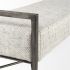 Charlotte Bench (Beige Fabric Seat with Black Metal Frame)