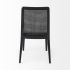 Clara Dining Chair (No Armrests - Cream Fabric & Black Wood)