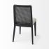 Clara Dining Chair (No Armrests - Cream Fabric & Black Wood)