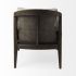Landon Accent Chair (Dark Brown Wood with Grey Fabric Seat)