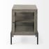 End Table (Arelius Grey Wood with Black Metal Frame)