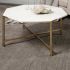 Vincent Coffee Table (White Marble & Gold Metal)