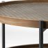Kade Coffee Table (Round Brown Table Grey Metal Frame Two-Tier)