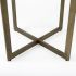 Faye Dining Table (Square - Light Brown Wood with Gold Metal Base)