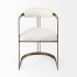 Hollyfield Dining Chair (Cream Fabric & Gold Metal)