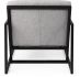 Armelle Accent Chair (GreyFabric Seat with Black Metal Frame)