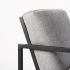 Armelle Accent Chair (GreyFabric Seat with Black Metal Frame)