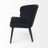 Niles Dining Chair (Navy Blue Fabric & Dark Brown Wood)