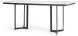 Tanner Dining Table (Rectangle - White Marble & Black Metal)