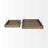 Sonny Tray (Set of 2 - Brown Wood & Wicker Square)