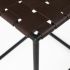 Clarissa Counter Stool (Brown Leather & Black Metal)