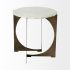 Reinhold End Table ( Marble & Gold Metal)