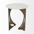 Reinhold End Table ( Marble & Gold Metal)
