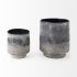 Squally Vase (Small - Black & Brown Ceramic Ombre Textured)