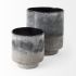 Squally Vase (Large - Black & Brown Ceramic Ombre Textured)