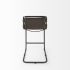 Berbick Counter Stool (Brown & Grey Suede with Iron Frame)