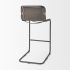 Berbick Bar Stool (Brown & Grey Suede with Iron Frame)