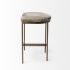 Millie Counter Stool (Grey Hair-On-Hide & Gold Metal)