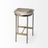 Millie Counter Stool (Grey Hair-On-Hide & Gold Metal)