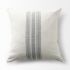 Patrice Decorative Pillow (18x18 - Cream With Grey Stripes Cover)