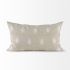Enya Decorative Pillow (13x21 - Beige & Cream Fabric Patterned Cover)