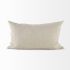 Enya Decorative Pillow (13x21 - Beige & Cream Fabric Patterned Cover)