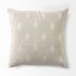 Enya Decorative Pillow (18x18x - Beige & Cream Fabric Patterned Cover)