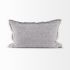 Thais Decorative Pillow (13x21 - Grey Fabric Fringed Cover)