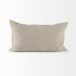 Raquel Decorative Pillow (13x21 - Beige & Black Fabric Plaid Cover)
