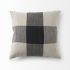 Raquel Decorative Pillow (18x18 - Beige & Black Fabric Plaid Cover)
