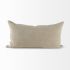 Isolde Decorative Pillow (14x26 - Beige & Black Fabric Color Blocked Cover)
