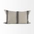 Hattie Decorative Pillow (13x21 - Beige & Black Fabric Striped Cover)