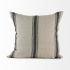 Hattie Decorative Pillow (20x20 - Beige & Black Fabric Striped Cover)