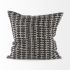 Miriam Decorative Pillow (18x18 - Beige & Black Fabric Patterned Cover)