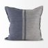 Aubrielle Decorative Pillow (20x20 - Grey & Blue Fabric Color Blocked Cover)