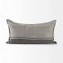 Zadie Decorative Pillow (14x26 - Light Grey & Dark Grey Fabric Color Blocked Cover)