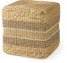 Square - Light Brown with Medium Brown Stripes Seagrass