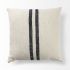 Sandra Decorative Pillow (18x18 - Beige With Blue Stripes Cover)