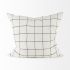 Suzanne Decorative Pillow (22x22 - White & Black Square Pattern Cover)